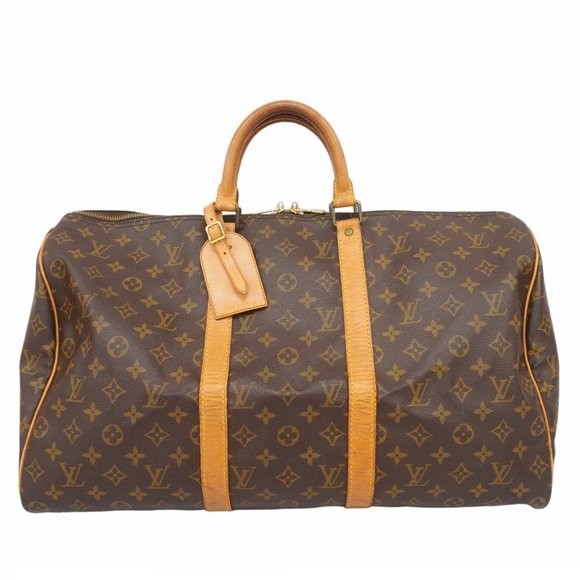 Louis Vuitton Monogram Keepall 50 Boston Bag M41426 Brown Men's and Women's - Picture 1 of 16